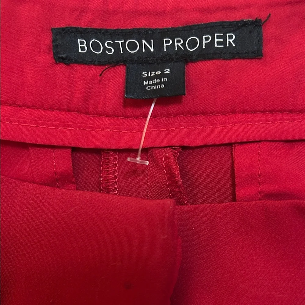 Set of 4 like-new Boston Proper Women's Trousers - Red, Tan, Pink, Cream - Picture 5 of 7